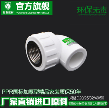 ppr水管管件 PPR内丝弯头 内牙弯头 L20 4分弯头 上海银丝雨正品图2