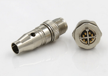 M12 X-CODE 8PIN连接头 8芯M12 X扣插座 金属电缆螺纹连接器图2