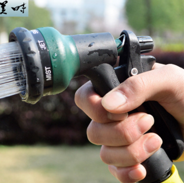 美时多功能塑料浇花水枪头高压洗车水枪喷头花园灌溉清洁工具