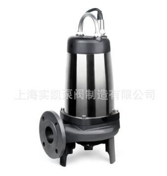 不锈钢桶自动杂物切割排污泵80WQ40-15-4，排污泵