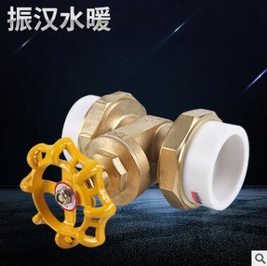PPR双活接黄铜闸阀自来水总阀 水管配件阀门手动螺纹连接闸板阀图3