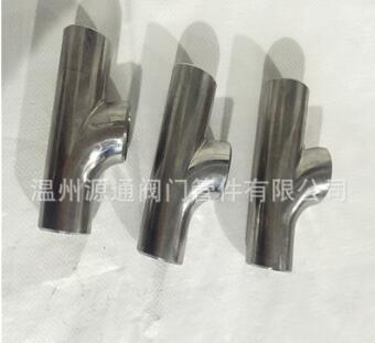 温州大量批发不锈钢304 316L卫生级斜三通 顺水三通 Y三通