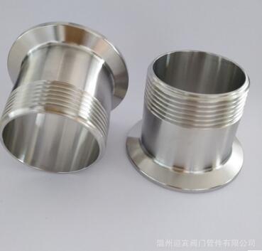 不锈钢快装外丝 卫生级卡箍式丝扣管接头 304 316L外螺纹接头加工图2