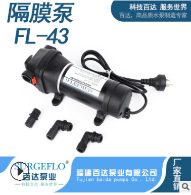 FL-43 110V220V全自动家用压力开关自吸隔膜泵大流量排水泵180瓦