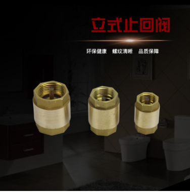 玉环阀门 厂家供应全铜内丝弹簧止回阀止逆阀单向阀立式止回阀图3