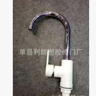 外贸直销 新款塑料水龙头不锈钢体 冷热双用快开菜盆旋转龙头图2