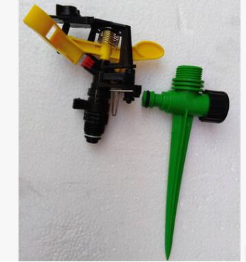 可控角喷灌灌溉 塑料可调摇臂草坪园林喷头 地插杆4分