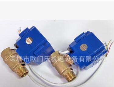 ACDC9V12V24V220V微精小型304不锈钢黄铜PVC电动二三通阀电动球阀图3