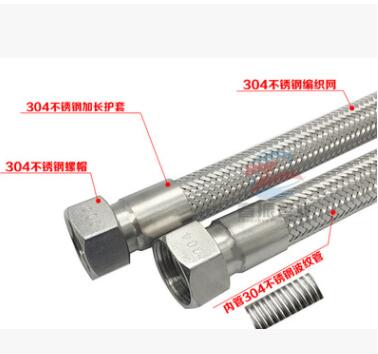 非标定制工业波纹管法兰金属软管 软连接 编织网软管高压蒸气软管图2
