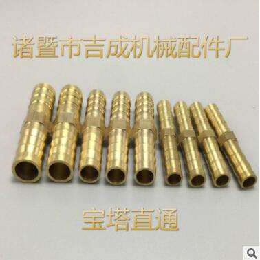 一字直通宝塔 直插Φ6 8 10气管直插宝塔接头 快速铜直通气动接头图3