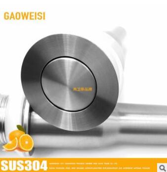 SUS304不锈钢面盆下水器洗手盆脸盆翻板下水配件弹跳台盆下水头图3