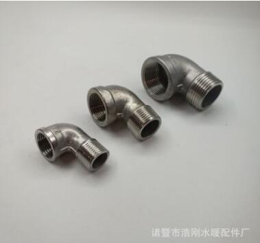 304不锈钢内外丝弯头 90度内外牙水暖配件弯头4分 6分1寸图3