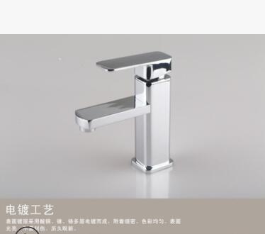 四方加高单孔单把单冷洗脸盆台盆龙头面盆洗手盆水龙头冷热龙头图2