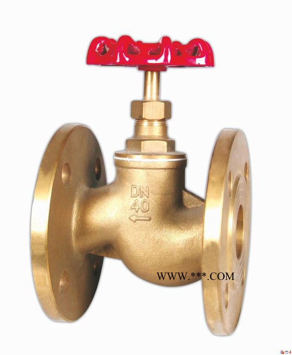 沪工阀门黄铜法兰截止阀J41W-16T加厚截止止回阀耐高温高压工程管道阀图1