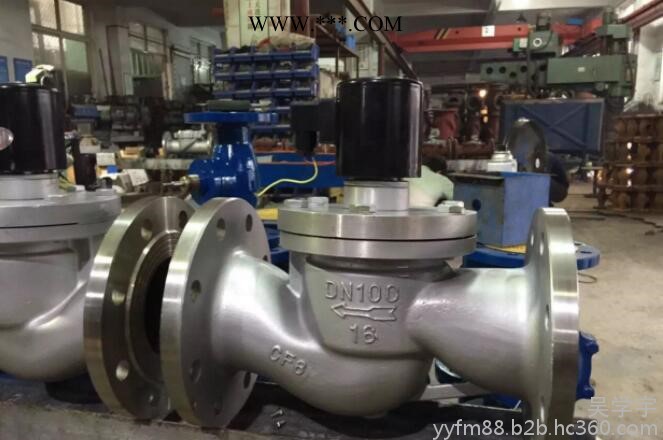 永一ZBSF/Y蒸汽（液压）活塞式全不锈钢电磁阀/全不锈钢电磁阀/法兰活塞式电磁阀/蒸汽不锈钢电磁阀/法兰不锈钢电磁阀图1