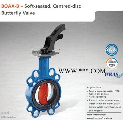 蝶阀BOAX 对夹式 球铁阀体 不锈钢阀轴 球铁阀板带手柄, DN65