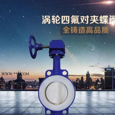 涡轮四氟对夹蝶阀 密封式对夹蝶阀  铸钢蝶阀