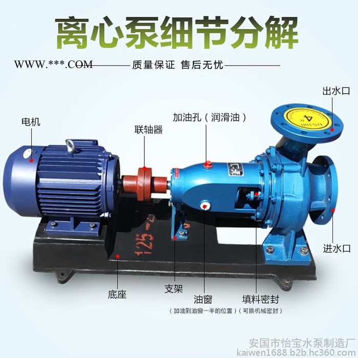 冀怡宝IS200-150-400 单级单吸清水离心泵高压泵船用 卧式