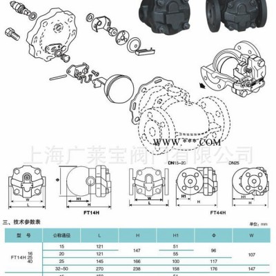 FTT44H-25C 铸钢杠杆浮球式蒸汽疏水阀