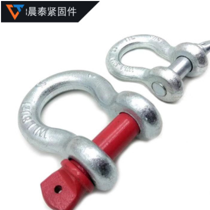 供应高强度卸扣 镀锌马蹄形 国标起重专用索具弓形直形卸扣碳钢图3