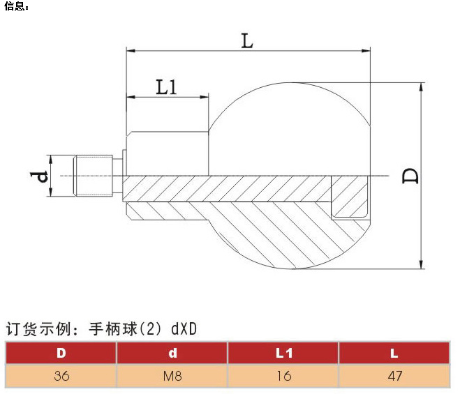 手柄球规格2