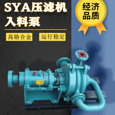 50SYA65-22型压滤机入料泵厂家博泵供应高铬合金离心泵