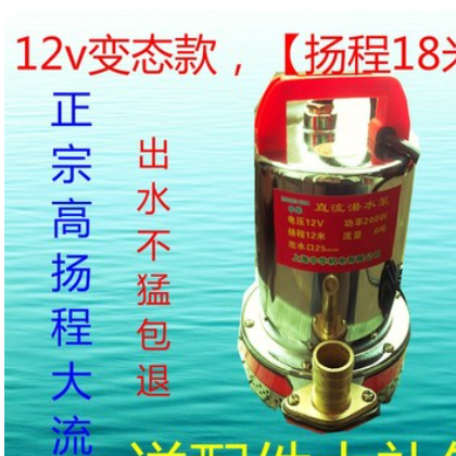 12V直流潜水泵24V48V60V伏电动车抽水机农用小型抽水泵电瓶车水泵