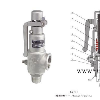 带手柄弹簧全启式安全阀(A28H)
