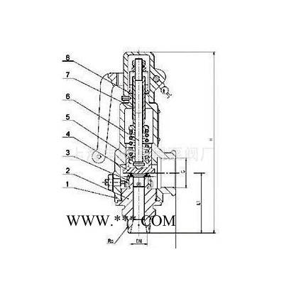 上海申欧通用泵阀厂A27W-16P-DN40不锈钢弹簧微启式外螺纹安全阀