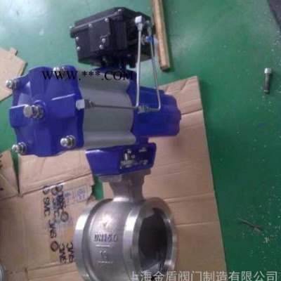 上海精工阀门 QV67F气动V型切断球阀 气动V型球阀 铸钢