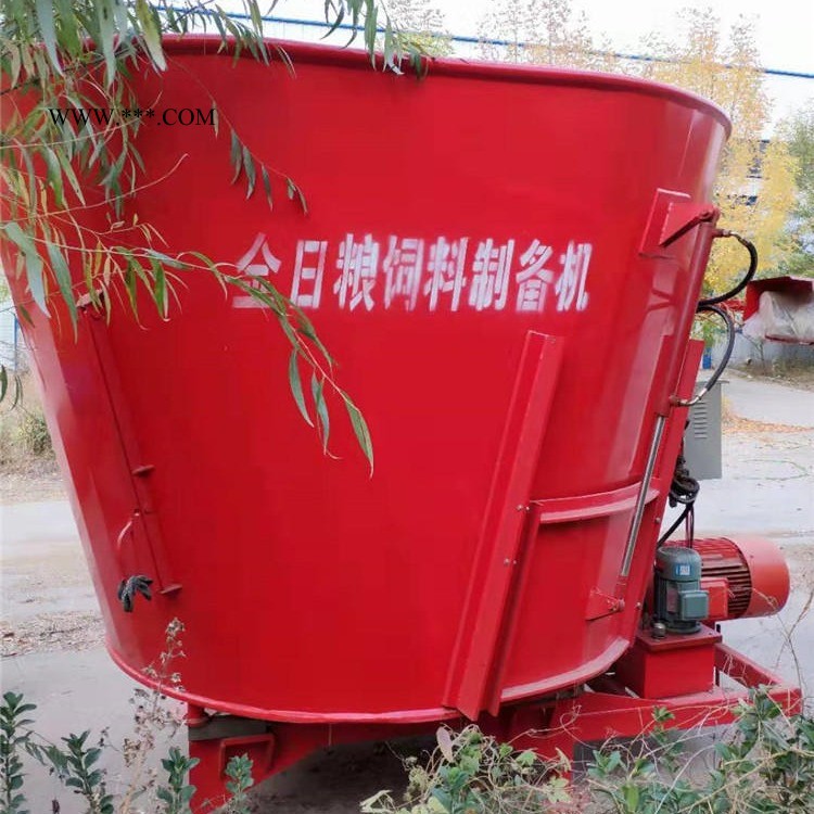 牵引式立式TMR饲料搅拌机 3立方立式搅拌机 立式粉碎搅拌机厂家图1