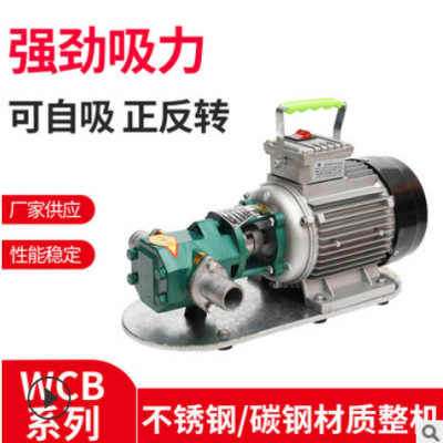 WCB电动齿轮油泵润滑油机油增压输油泵卧式铸铁齿轮油泵高温自吸
