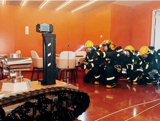 鑫科特种机器人参加亚运场馆消防实战演练