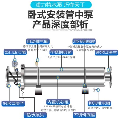 进口管中泵无负压二次供水不锈钢管中泵小区水泵改造