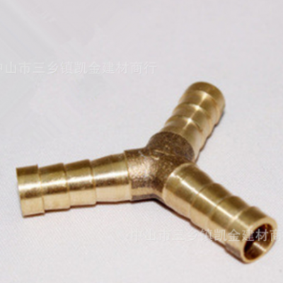品质 全铜人字型三通煤气管接头10mm铜三通煤气三叉