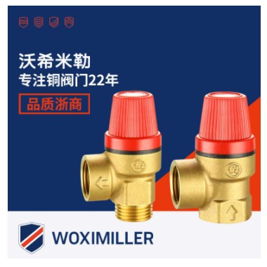 壁挂炉热水器配套黄铜泄水阀 4分二通式封闭安全阀门米勒源头工厂图3
